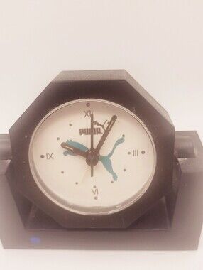 Puma Black and Teal Accent Clock